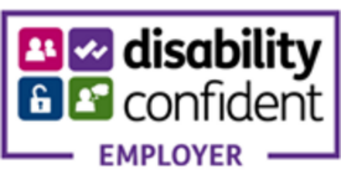 Decorative image: Disability Confident scheme logo. It shows that GDS is Employer level in this scheme.