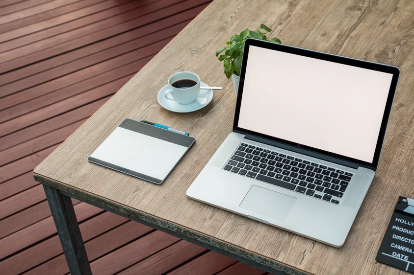 Image of a laptop on a table