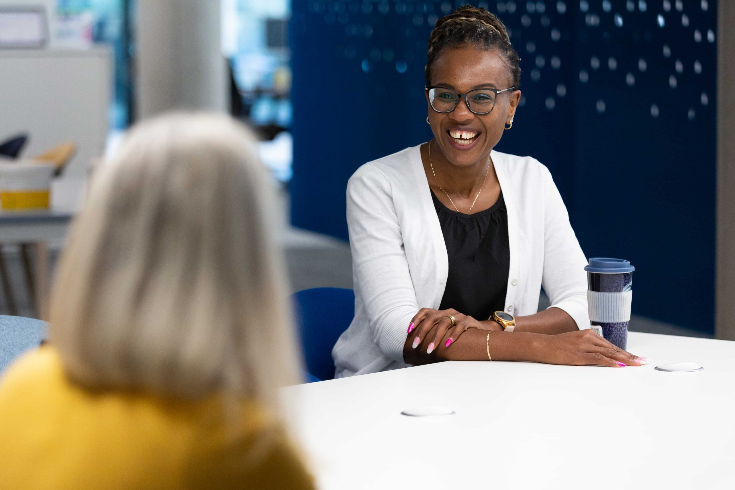 female colleagues talking