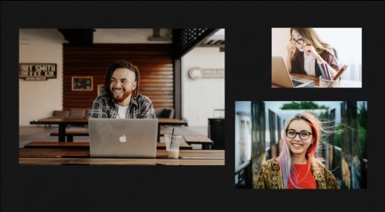 Career Matcher Image -1 young White Male, 2 young White Females