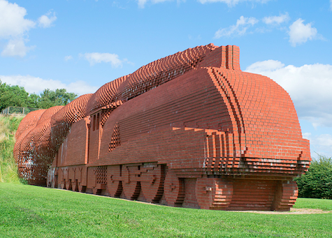 Decorative image: a photo of The Brick Train in Darlington, on a sunny day