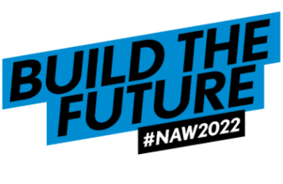 Text reads: Build the future National apprenticeships week 2022