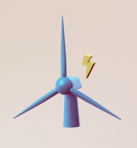 Icon representing a windfarm-style windmill