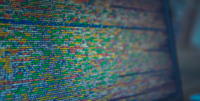 Close up image of lines of computer code on a screen