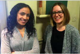 Decorative image: Photo of May El Komy and Nerissa Steel Heads of Civil Society Research in the Cabinet Office. Both women are dressed casually and are smiling at the camera.