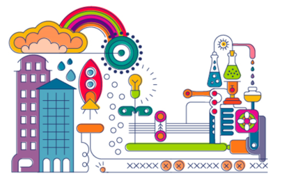 Infographic showing the water and energy cycle