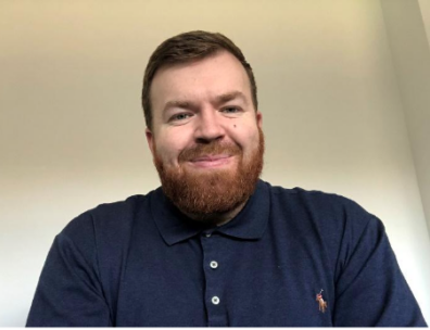 Decorative image: photo of Dave Race Disability & Housing Support Strategy Division at DWP. He has a beard and is wearing a dark blue polo shirt