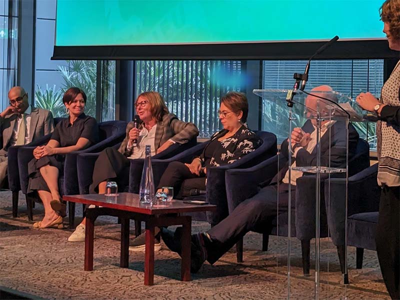 A panel of Senior Civil Servants presenting at an event