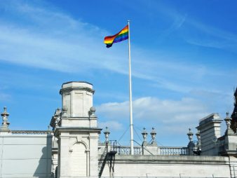 Rainbow Flag on Building