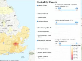 Example image of the Government Communication Service Mapping Tool