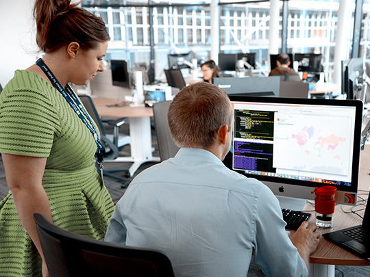 Two Team Members At The Office For National Statistics