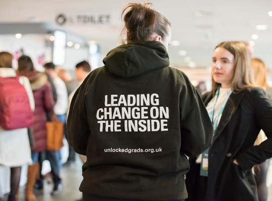 image of the back of someone's hoodie that read