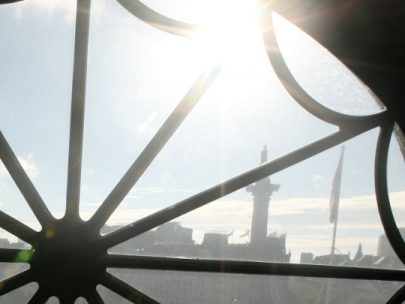 A skyline view, on a sunny day, from Cockspur Street