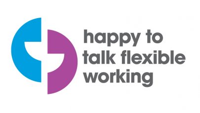 Decorative image: Log for "Working Families Happy To Talk Flexible Working"